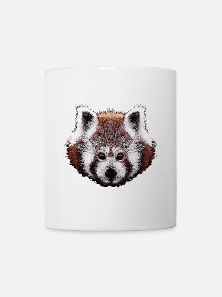 roter panda, süße tiergesichter - Tasse - Weiß