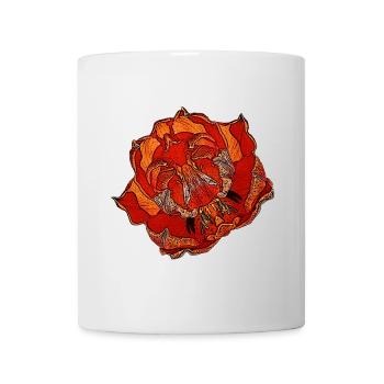 tolle frühlingsmotive damen, papageientulpe - Tasse - Weiß - Vorne