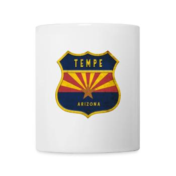 Tempe Arizona flags crest design - Mug - white - Front