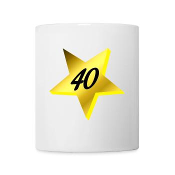 was schenken, 40 sternmotiv - Tasse - Weiß - Vorne