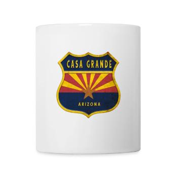 Casa Grande Arizona flags crest design - Mug - white - Front