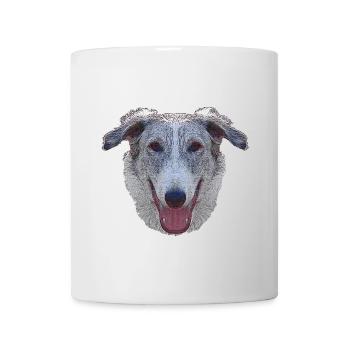 coole hundemotive, Barsoi gesicht - Tasse - Weiß - Vorne