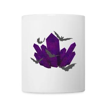 Gothic-kristall, Fledermäuse, verschenken - Tasse - Weiß - Vorne