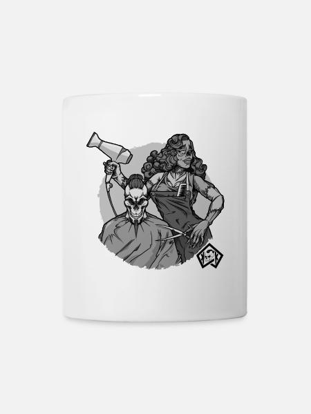 Coiffeur, Coiffeur, Coiffeur, Coiffeur, Crâne - Mug blanc - blanc