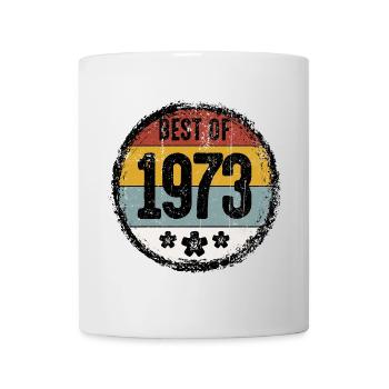 Das Beste von 1973 Vintage Abzeichen - Tasse - Weiß - Vorne