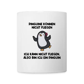 Pinguin Humorvoll Statement Antarktis Süß Vogel - Tasse - Weiß - Vorne
