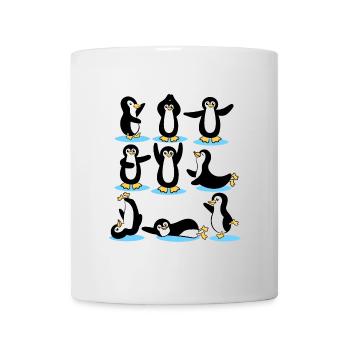 Cool Patinage sur glace Pingouin Arctique Oiseau animal de glace - Mug blanc - blanc - Devant