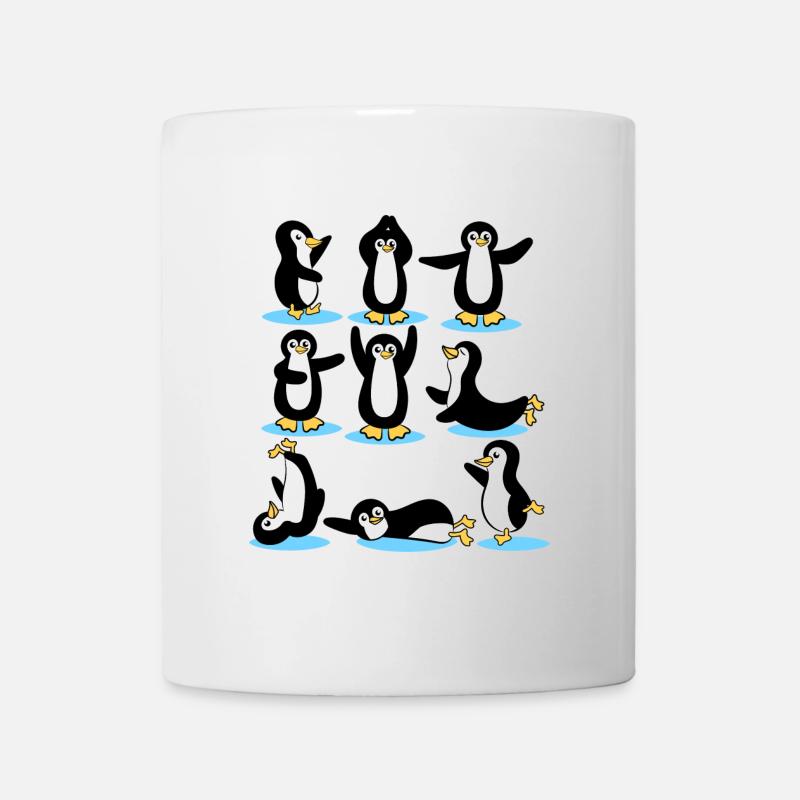 Cool Eislaufen Pinguin Arktis Eis Tier Vogel - Tasse - Weiß