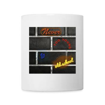 Vintage Schulmalerei mit Sprüchen - Tasse - Weiß - Vorne