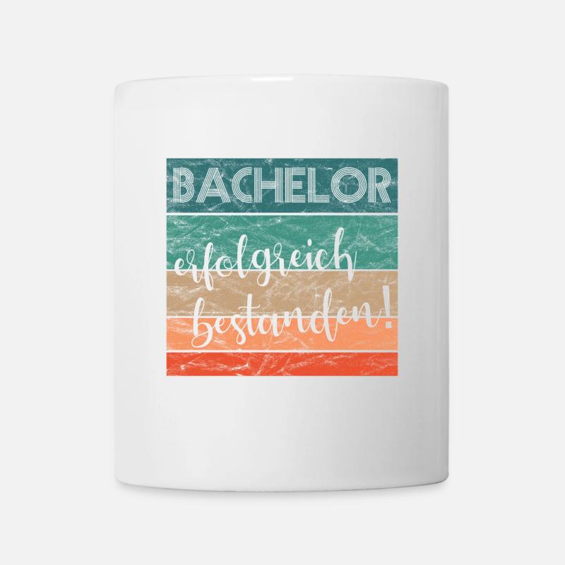 Bachelor erfolgreich bestanden Abschluss retro - Tasse - Weiß