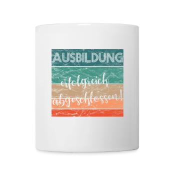 Ausbildung erfolgreich abgeschlossen Lehre retro - Tasse - Weiß - Vorne