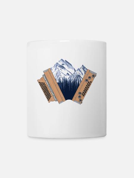 Steirische Harmonika Heimat Gebirge | ZiachON! - Tasse - Weiß