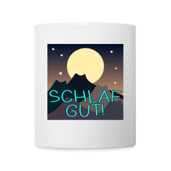 SCHLAFEN - KATZEN VOLLMOND BERGE - SCHLAF GUT - Tasse - Weiß - Vorne