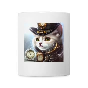 Chaton steampunk mignon - Mug blanc - blanc - Devant