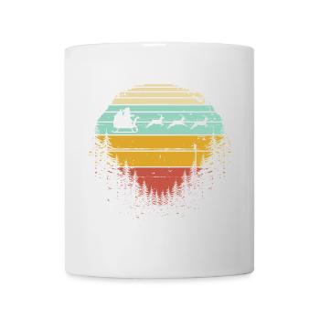 Retro Sled Dogs in Sunset Pines - Mug - white - Front