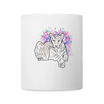 LIEGENDER TIGER - Tasse - Weiß - Vorne