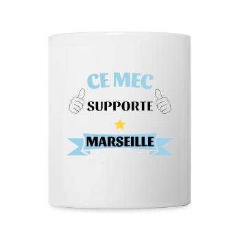 Ce mec supporte Marseille - Mug blanc - blanc - Devant