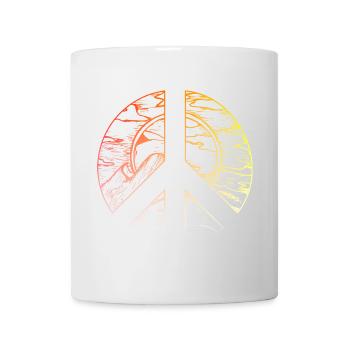 Friedenszeichen Peace Design - Tasse - Weiß - Vorne
