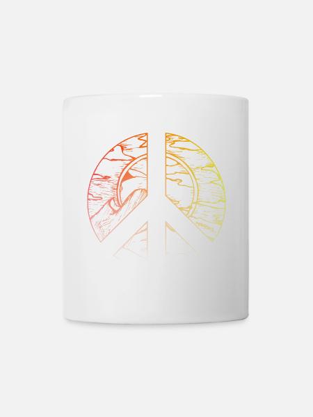 Friedenszeichen Peace Design - Tasse - Weiß
