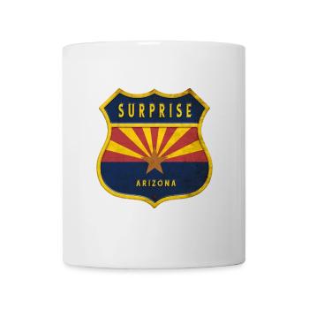 Surprise Arizona Flaggen Wappen Design - Tasse - Weiß - Vorne