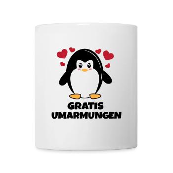 Süß Pinguin Herz Statement Tier Arktis Zoo Vogel - Tasse - Weiß - Vorne