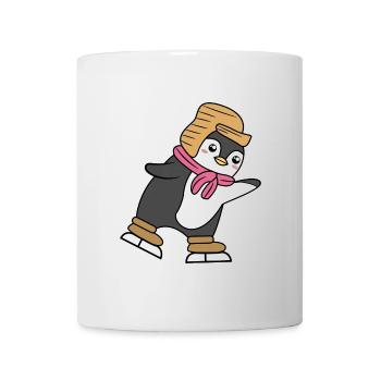 Arktis Kalt Süß Vogel Pinguin Tier Eislaufen Eis - Tasse - Weiß - Vorne