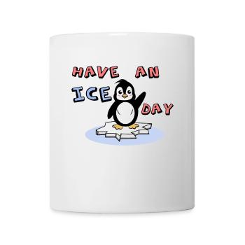 Cool Cold Sweet Penguin Déclaration Oiseau de glace Animal - Mug blanc - blanc - Devant