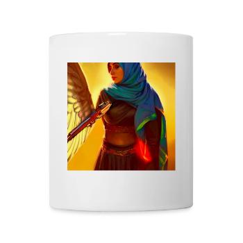 Brave Belle Hijab Femme avec Pistolet - Mug blanc - blanc - Devant
