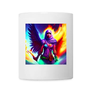 Fille musulmane avec des ailes d’ange Art - Mug blanc - blanc - Devant