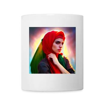 Arabische Frau Hijab Kunst - Tasse - Weiß - Vorne
