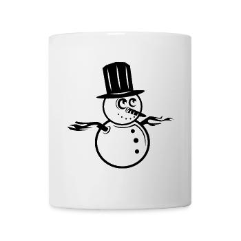 Snowman Winter Symbol Logo icon Graphic Snow - Mug - white - Front