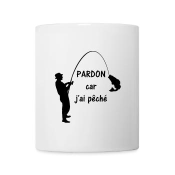 Pardon j'ai pêché - Mug blanc - blanc - Devant