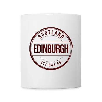 Edinburgh Vintage Stamp - Tasse - Weiß - Vorne