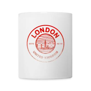 London Skyline Stempel-Design - Tasse - Weiß - Vorne