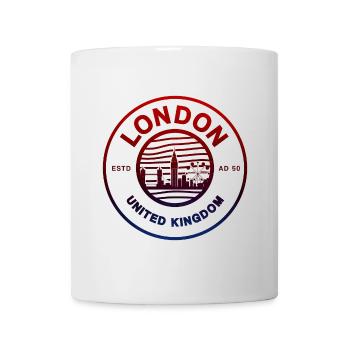 London Rundstempel Skyline - Tasse - Weiß - Vorne
