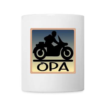 Motocycliste - GRAND-PÈRE - FÊTE DES PÈRES - Mug blanc - blanc - Devant