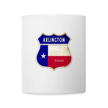 Arlington Texas Wappen Flaggen Design - Tasse - Weiß - Vorne
