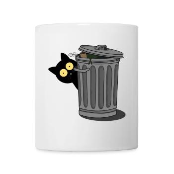 Black cat observed - Mug - white - Front