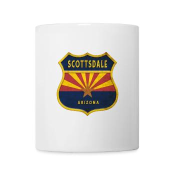 Motif du drapeau de Scottsdale, Arizona. - Mug blanc - blanc - Devant
