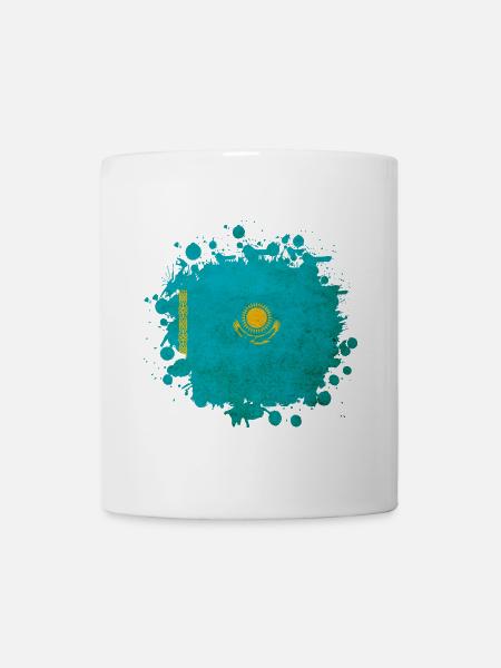 Kasachstan Vintage Flagge - Tasse - Weiß