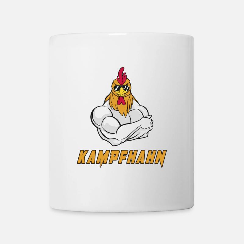 Kampfhahn Design - Tasse - Weiß
