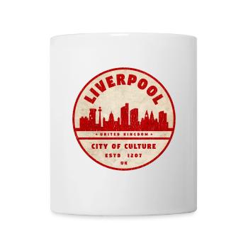 Liverpool Skyline Vintage Seal - Mug - white - Front