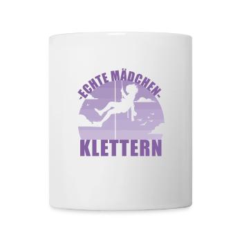 Klettern Mädchen Hobby Kletterin Berge Geschenk - Tasse - Weiß - Vorne