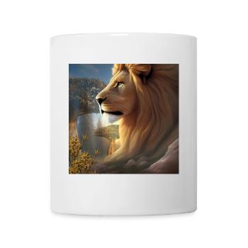 Stunning lion at sunset - Mug - white - Front