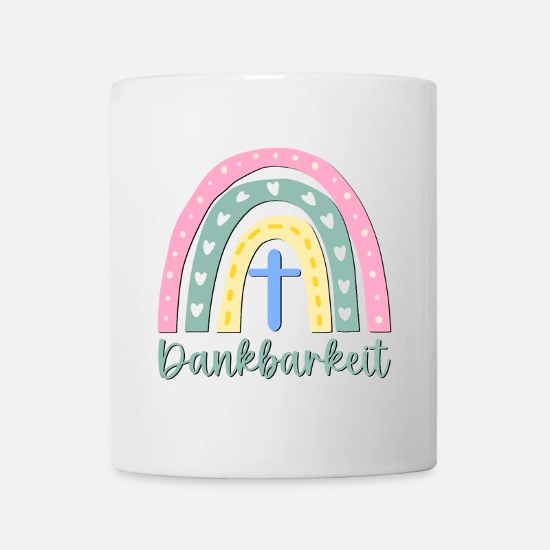 CHRISTLICHER GLAUBE - DANKBARKEIT KREUZ - Tasse - Weiß