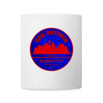 San Antonio Skyline Retro Badge - Mug - white - Front