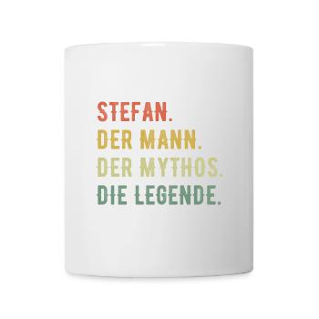 Stefan Vorname Der Mann Der Mythos Die Legende - Tasse - Weiß - Vorne
