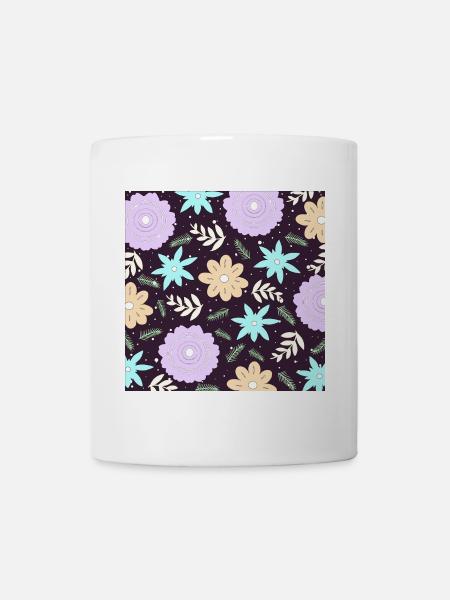 all over prints mit blumen, pastell blumenmuster - Tasse - Weiß