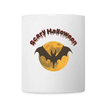 Sprüche, Halloween Outfit, monde, Fledermäuse - Tasse - Weiß - Vorne