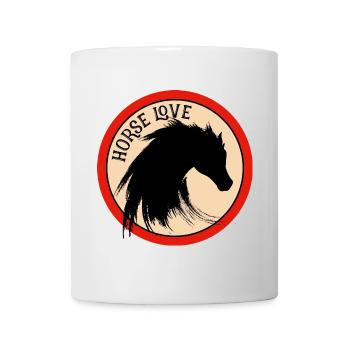 riding horse hobby sport horse love crest mane b - Mug - white - Front